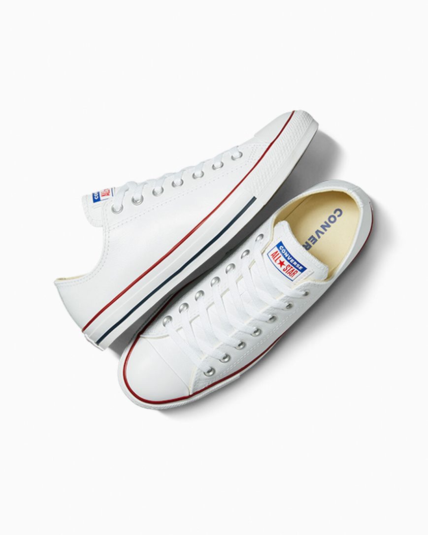 Dámské Boty Nízké Converse Chuck Taylor All Star Læder Bílé | CZ OJIX87